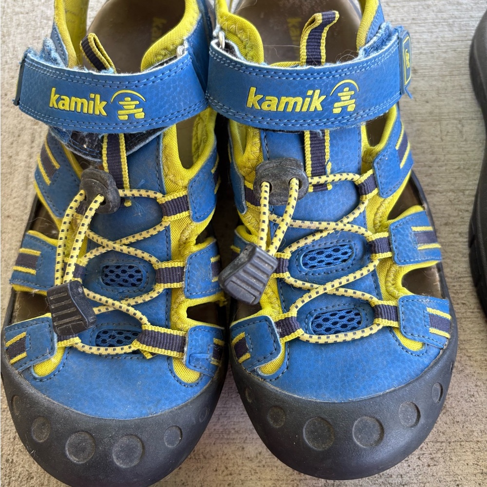 Kamik Kids Blue and Yellow Adventure Sandals